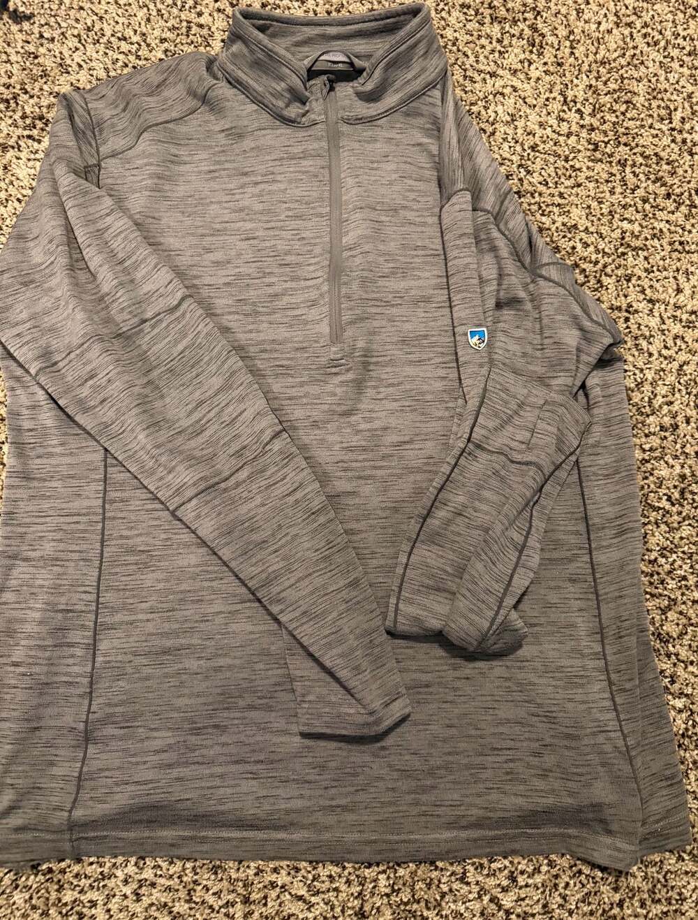 Kuhl Men's XL Gray Heathered 1/4 Zip Pullover